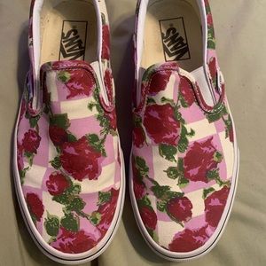 Rose Pattern Slip-On Vans